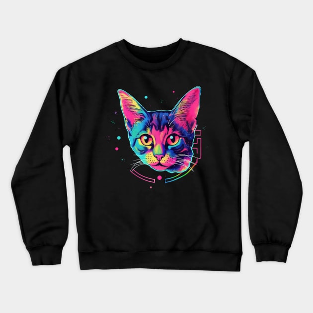 Technicolor kitten Crewneck Sweatshirt by Impy